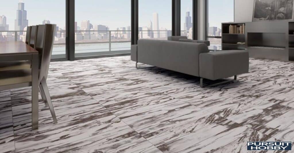 Intricate veining in high-quality marble.