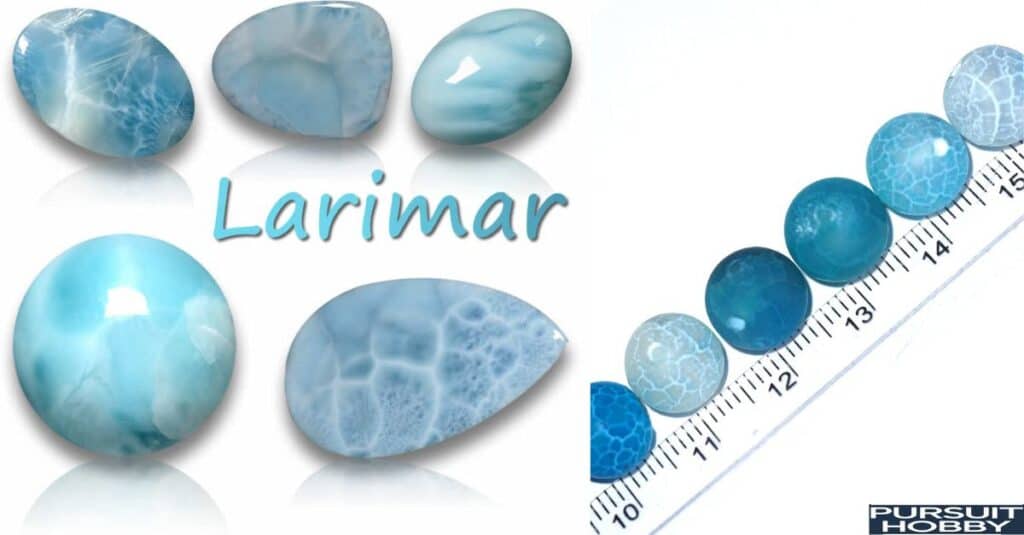 Authentic Larimar necklace with natural stone variations