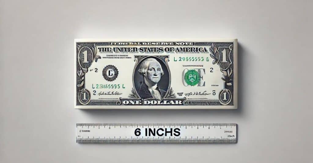 US Dollar Bill,6 Inches Long